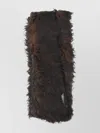 Our Legacy Rectangular Scarf With Soft Faux Fur Texture In Brown