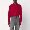 Our Legacy Above Embellished Cotton Poplin Shirt In Red