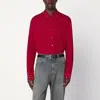 Our Legacy Above Embellished Cotton Poplin Shirt In Red