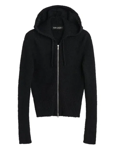 Our Legacy Regular Fit Fuzzy Alpaca Sweatshirt Size 36 In Black