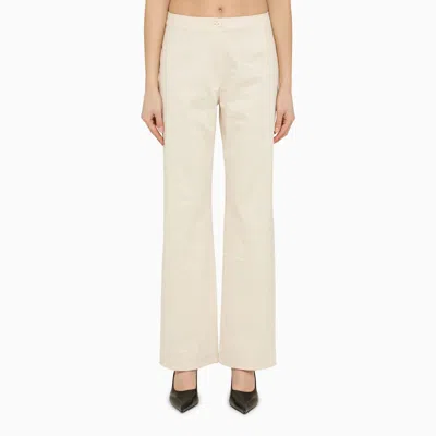 OUR LEGACY REGULAR WHITE COTTON TROUSERS