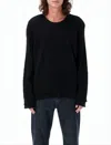 Our Legacy Relaxed-fit Black Wool Sweater With Raw Edges In Black
