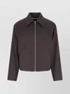Our Legacy Relaxed Fit Collared Jacket Front Pockets In Brown