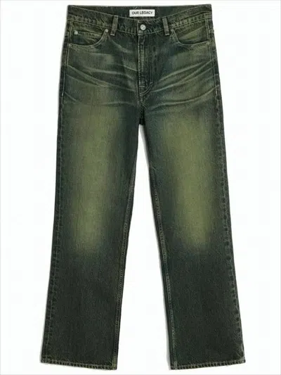 Our Legacy Relaxed Fit Denim Pants In Green