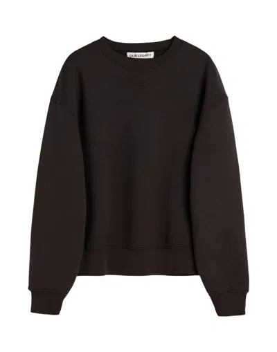 OUR LEGACY RELAXED FIT MINIMALIST BLACK SWEATSHIRT