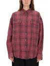 Our Legacy Relaxed Fit Plaid Shirt With Classic Collar And Button-down Front In Brown