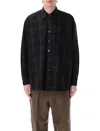 Our Legacy Borrowed Plaid Button-up Shirt In Black