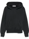 Our Legacy Relic Cropped Distressed Cotton-jersey Hoodie In Black