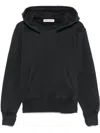 Our Legacy Relic Cropped Distressed Cotton-jersey Hoodie In Black
