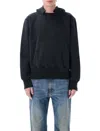 Our Legacy Relic Cropped Distressed Cotton-jersey Hoodie