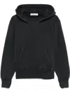 Our Legacy Relic Cropped Distressed Cotton-jersey Hoodie In Black