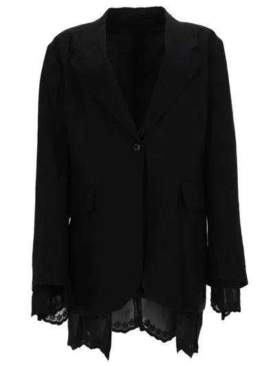 Our Legacy Reversible Blazer Long Sleeves Notched Lapel In Black