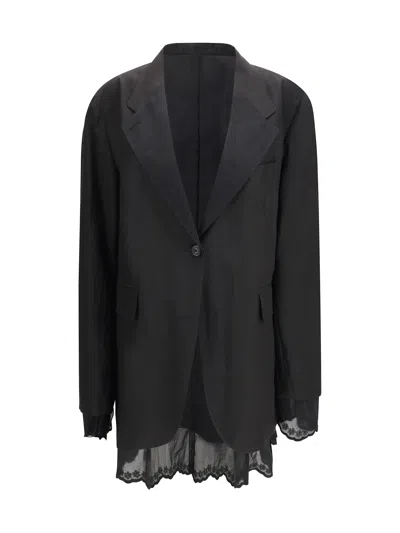 Our Legacy Reversible Drip Single Breasted Blazer In Black