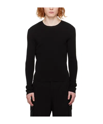 Our Legacy Rib Round Neck Sweater In Black