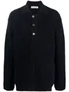 Our Legacy Big Piquet Ribbed-knit Cotton Sweater In Blau