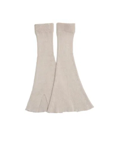 Our Legacy Ribbed-knit Gaiter In Nude