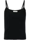 Our Legacy Ribbed-knit Singlet Top In Schwarz
