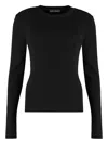 Our Legacy Long-sleeve Fitted Black Sweater With Ruched Detailing