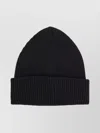 Our Legacy Ribbed Wool Cap Folded Cuff In Black