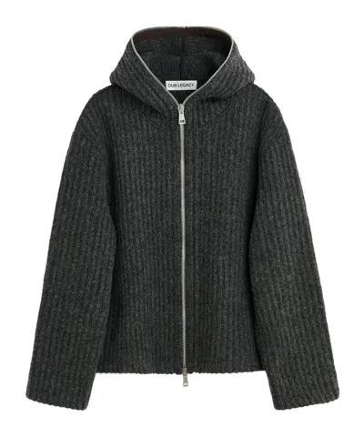 Our Legacy Ribbed Wool Cardigan In Grey