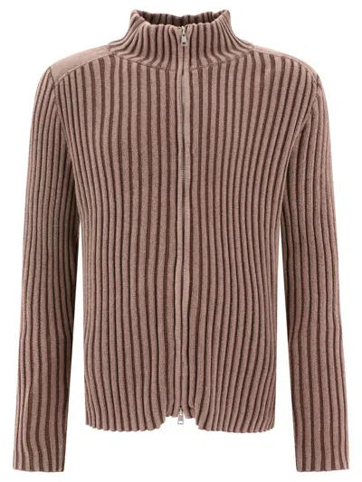 Our Legacy Ribbed Zip Cardigan In Pink
