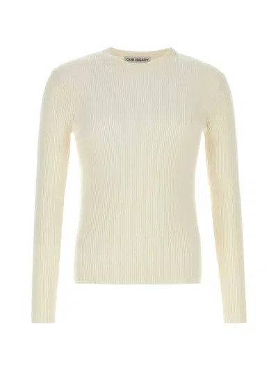 Our Legacy Silk Sweater Long Sleeves Crew Neck In Multi