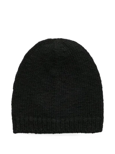 Our Legacy Ribbed-knit Wool Beanie Hat In Black