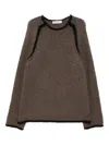 Our Legacy Soft Durable Knitwear Contrast Trim In Brown