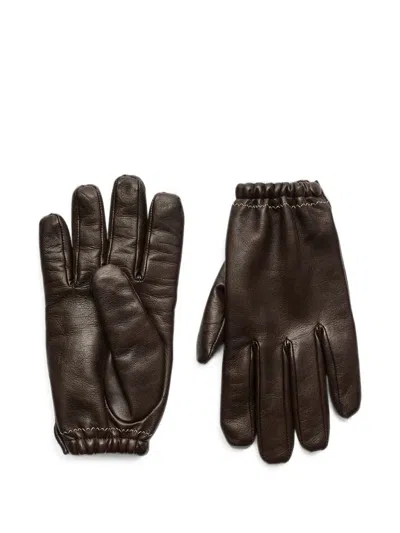 Our Legacy Rider Leather Gloves In Brown