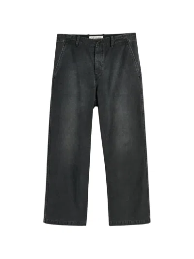 Our Legacy Rig Faded-effect Sateen Trousers In Gray