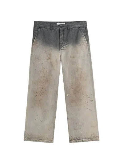 Our Legacy Rig Chino Dirt-effect Straight-leg Jeans In Gray