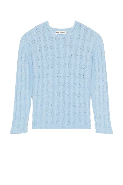 Our Legacy Rigid Popover In Natural Dye Sky Dry Cotton
