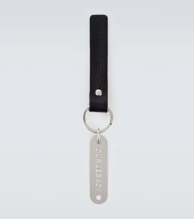 Our Legacy Ring Leather Keychain In Black