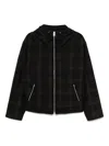 Our Legacy Riviera Checked Shell Hooded Jacket In Braun