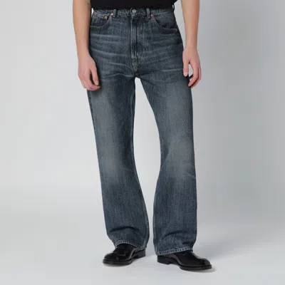 Our Legacy Rocker Storm Cotton Blend Five Pocket Jeans In Blue