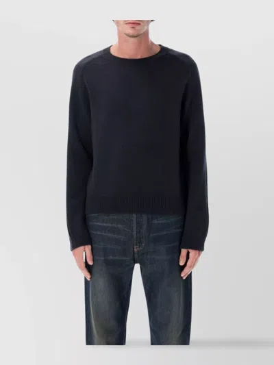 Our Legacy Round Neck Sweater Raglan Sleeve Design In Black
