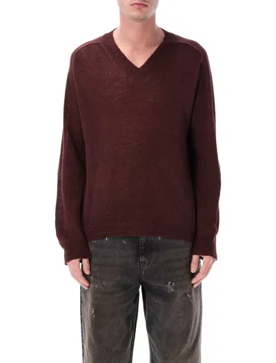 Our Legacy Rue Linen And Cotton-blend Sweater In Brown