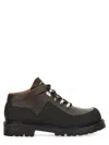 Our Legacy Rugged Black Leather Quest Shoe In Brown