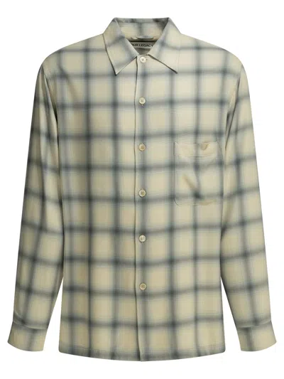 Our Legacy Sacramento Cowboy White Viscose Casual Shirt In Blue