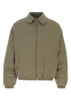 Our Legacy Sage Green Cotton Blend Bomber Jacket In Green