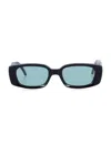 Our Legacy Samhain Rectangular Sunglasses Thick Temples In Blue