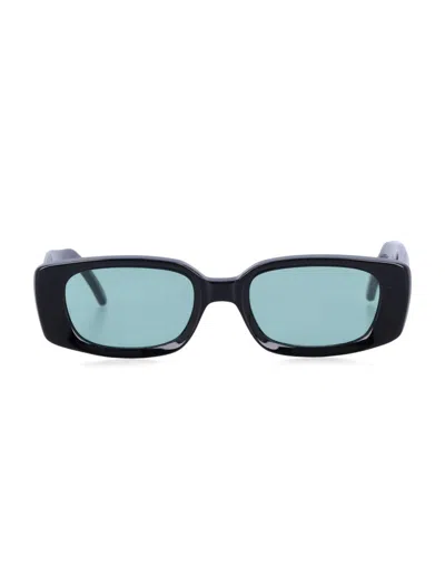 OUR LEGACY SAMHAIN RECTANGULAR BLACK ACETATE SUNGLASSES