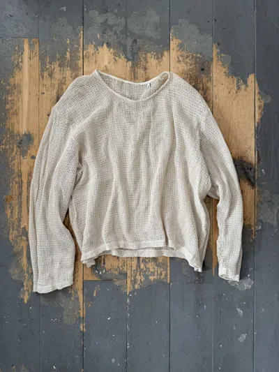 Pre-owned Our Legacy Sample Double Lock Crochet Knit Long Sleeve • Beige • 48