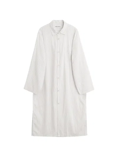 Our Legacy Sasso Stripe Lyocool Pocket Shirt In White