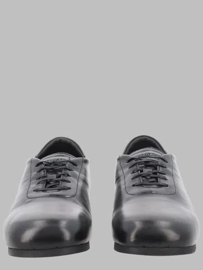 Our Legacy Satin Bovine Leather Flats In Black