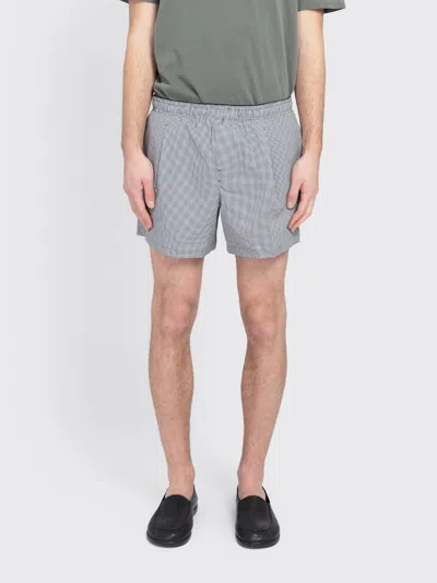 Our Legacy Seersucker Boxer Trunk In Blue