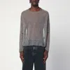 Our Legacy Semi-transparent Grey Sweater In Silk Blend In Grey