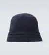 Our Legacy Shaggy Knit Cotton Hat In Rugged Navy Rustic Cotton