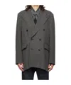 Our Legacy Sharp Db Double-breasted Blazer In Black