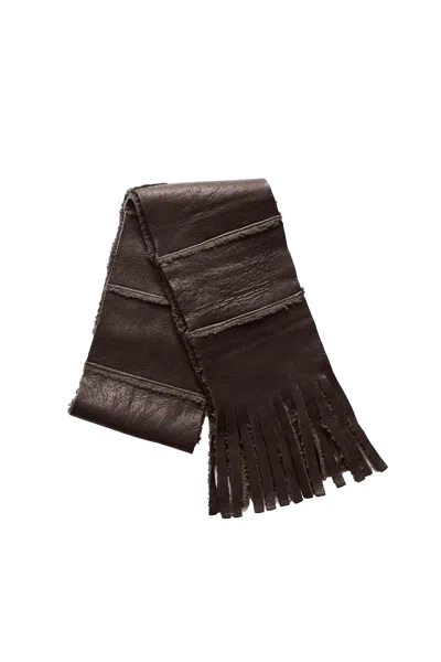 Our Legacy Shearling Scarf Brown